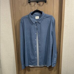 Men's Blue Casual Button Down Shirt